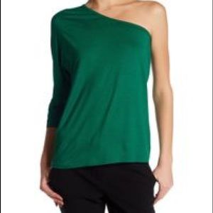 Trina Turk Emerald Rare 1 Shoulder Top NWT